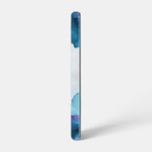 美しい水色の青とシアンの電話ケース SAMSUNG GALAXYケース (左側面)