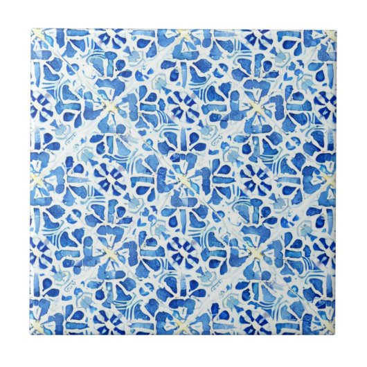 美しい水色の青のオフホワイト淡い色のイエロー タイル (正面)