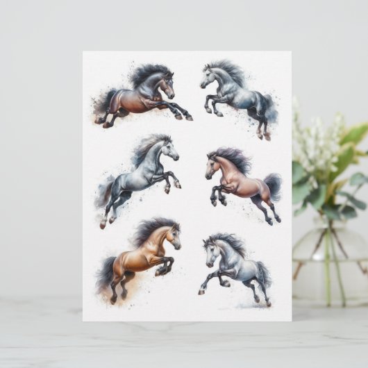 美しい水色の馬が宙に舞う (スタンド正面)