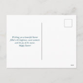 美しい水色の馬の復活祭の願い シーズンポストカード (裏面)