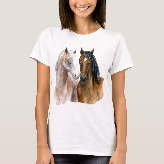 美しい水色の馬 Tシャツ (正面)