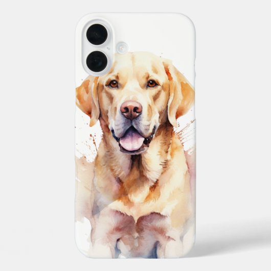 美しい水色イエローラブラドールレトリーブドッグ Case-Mate iPhoneケース (裏面)