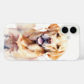 美しい水色イエローラブラドールレトリーブドッグ Case-Mate iPhoneケース (裏面 (横))
