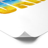 美しい水色ウクライナウルフと蝶 ポスター (角)