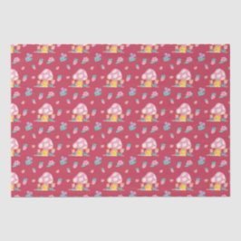 美しい水色キノコの花は赤 薄葉紙