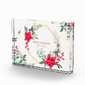 美しい水色クリスマスフラワーフォトブロック フォトブロック (右)