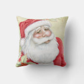 美しい水色サンタクロース クッション (裏面)