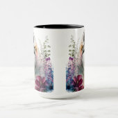 美しい水色シベリアのハスキー犬 マグカップ (中央)