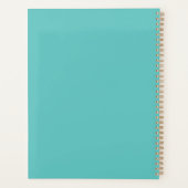 美しい水色スプラッシュスタイルフクロウ プランナー手帳 (裏面)