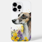 美しい水色タンホワイトグレイハウンド犬 Case-Mate iPhoneケース (裏面)
