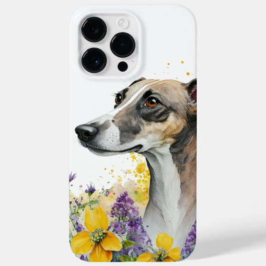 美しい水色タンホワイトグレイハウンド犬 Case-Mate iPhoneケース (裏面)