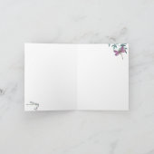 美しい水色トンボとガーデングリーン サンキューカード (内部)