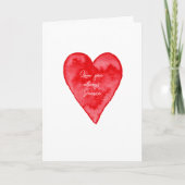 美しい水色ハートバレンタインデーカード カード (正面)