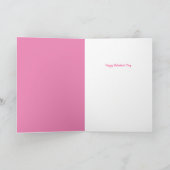 美しい水色ハートバレンタインデーカード カード (内部)