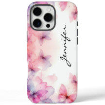 美しい水色バタフライiPhone