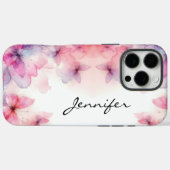 美しい水色バタフライiPhone Case-Mate iPhoneケース (裏面 (横))