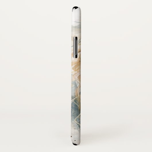 美しい水色ブラックホースiPhoneケース Case-Mate iPhoneケース (裏面/右)