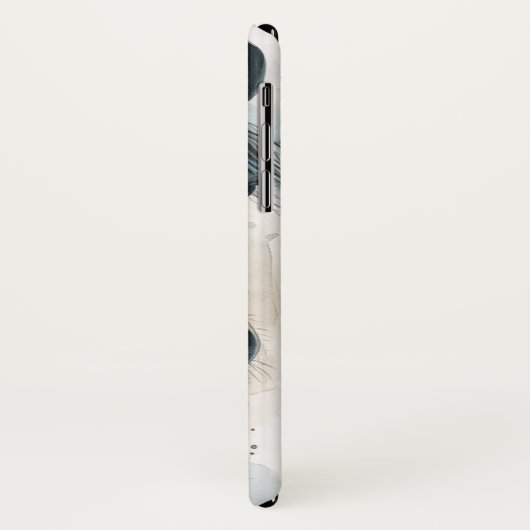 美しい水色ブラックホースiPhoneケース Case-Mate iPhoneケース (裏面/左)