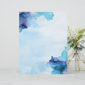 美しい水色ブルーとシアンスクラップブック紙 (スタンド正面)