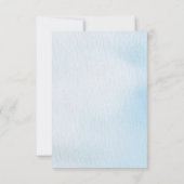 美しい水色ブルーとシアンRSVPカード 招待状 (裏面)