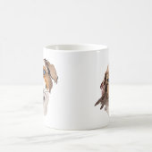 美しい水色ブルーアイドオーストラリアの羊飼い コーヒーマグカップ (中央)