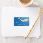 美しい水色ベルガホエールアドレス ラベル (インサイチュ)