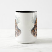 美しい水色ベンガル猫顔 マグカップ (中央)