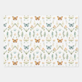 美しい水色ヨガガガールズめい想自然 ラッピングペーパーシート (正面3)