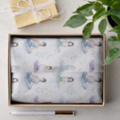 美しい水色ヨガガガールズめい想自然 薄葉紙 (ギフト)