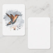 美しい水色ヴィンテージ抽象芸術ハミングバード ノートカード (正面/裏面)