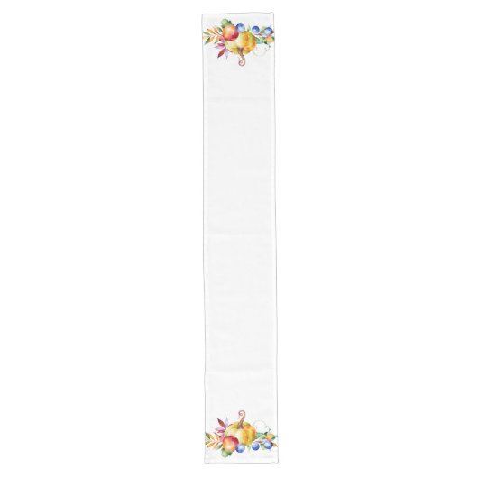 美しい水色感謝祭かぼちゃのデザイン ロングテーブルランナー (正面)