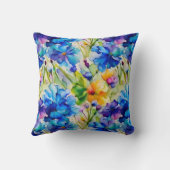 美しい水色。フローラ園 クッション (裏面)