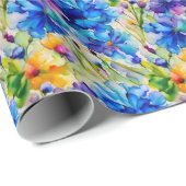 美しい水色。フローラ園 ラッピングペーパー (ロールコーナー)