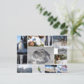 美しい氷、雪と冬の感覚! ポストカード (スタンド正面)