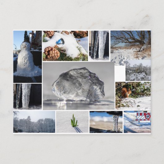 美しい氷、雪と冬の感覚! ポストカード (正面)