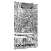 美しい池と白と黒の庭 クリップボード (右)