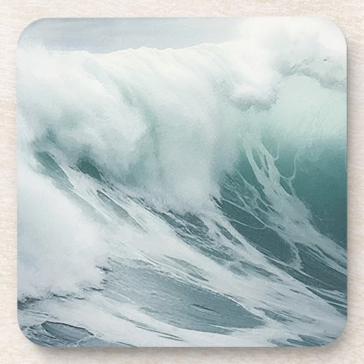 美しい泡立つ波 コースター (正面)