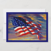 美しい波打ち旗パーティー招待状〜EZ2 招待状 (正面)