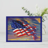 美しい波打ち旗パーティー招待状〜EZ2 招待状 (スタンド正面)