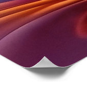 美しい波線カラフルウォールアートデザイン ポスター (角)