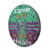 美しい泥のひび割れラブヒールテキストアート ダーツボード (正面右)