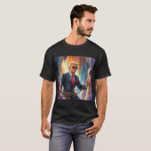 美しい洞窟の中で洞窟を掘る切り株MAGA Tシャツ (正面フル)
