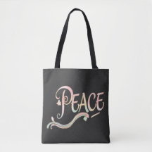 美しい流れるような「Peace」の文字のスクリプト