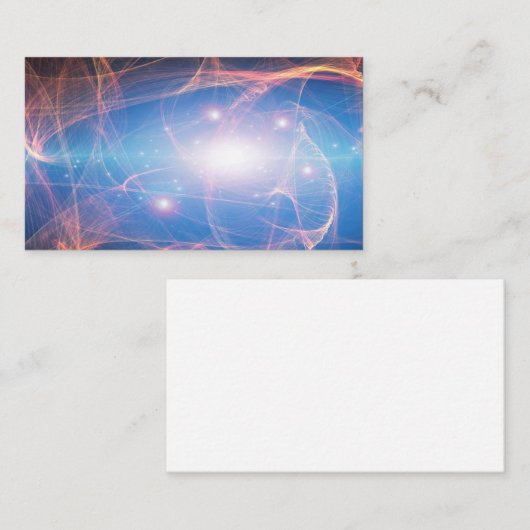 美しい流れる光の抽象芸術 名刺 (正面/裏面)