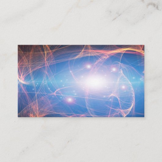 美しい流れる光の抽象芸術 名刺 (正面)