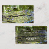 美しい流れる水とやる気を起こさせる引用文 名刺 (正面/裏面)