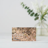 美しい流れる水とやる気を起こさせる引用文 名刺 (スタンド正面)