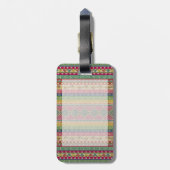 美しい流行のカラフルアステカパターン ラゲッジタグ (裏面縦)