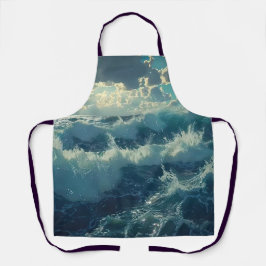 美しい海と波 エプロン