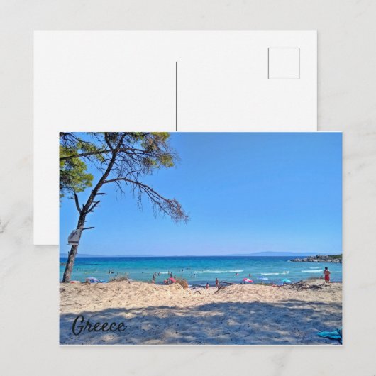 美しい海のギリシャはがき ポストカード (正面/裏面)